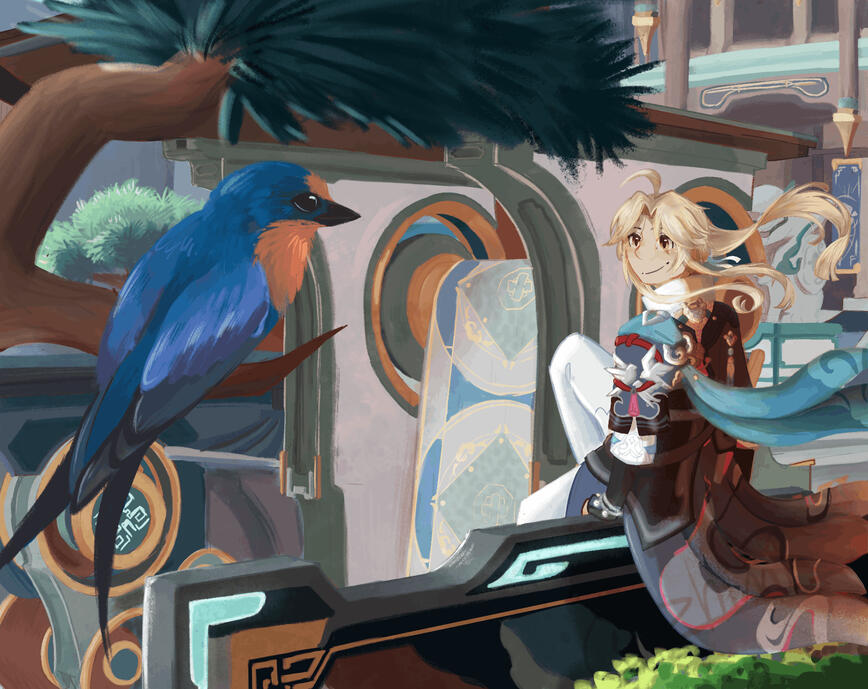 True Blue Yanqing Zine submission peice
